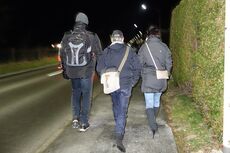 Fussmarsch zur Lehmbahn um das 222. Mitglied von LandquartKultur zu feiern - LandquartKultur, Landquart